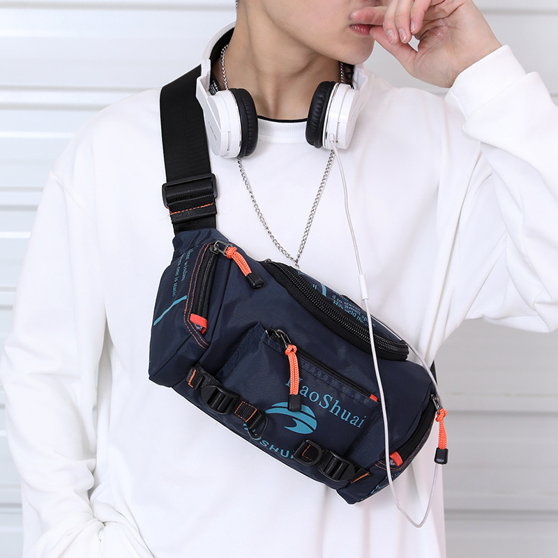 Picture of Cross-border Men's Bag Large Capacity Chest Crossbody Bag Sport Multifunctional Shoulder Crossbody Dual-purpose Backpack Men's Chest Bag