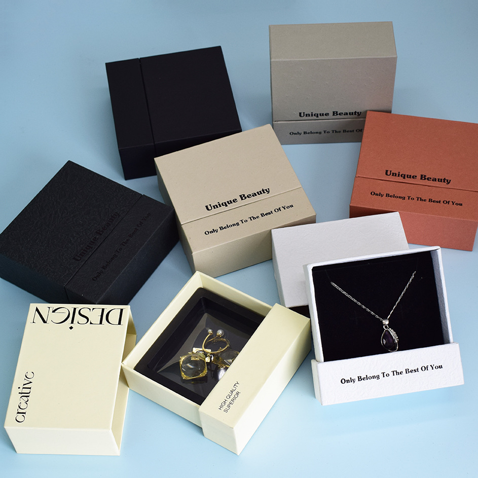Factory new secret gift box jewelry box storage packaging green spot jewelry box anti-oxidation pe film suspension box