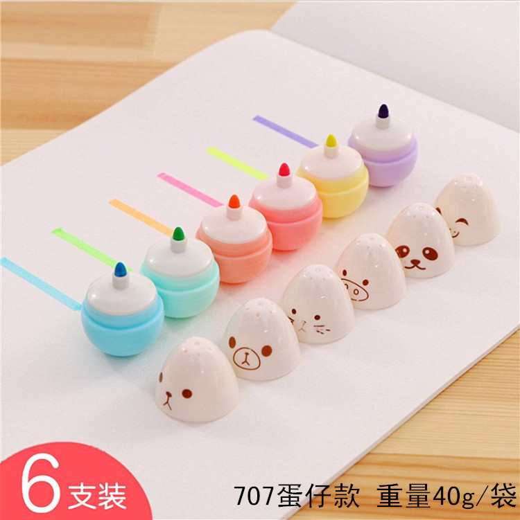 Picture of Highlighter Mini Pill Highlighter Color Painting Key Pen Marking Pen Doodle Pen Color Pen 6 Color Set