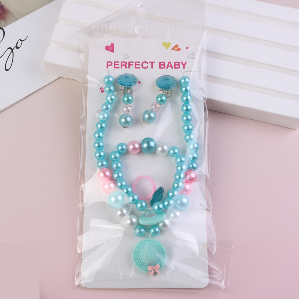 Picture of Children's Necklace Bracelet Set Unicorn Necklace Girls Baby Accessories Children's Necklace Children's Jewelry Wholesale
