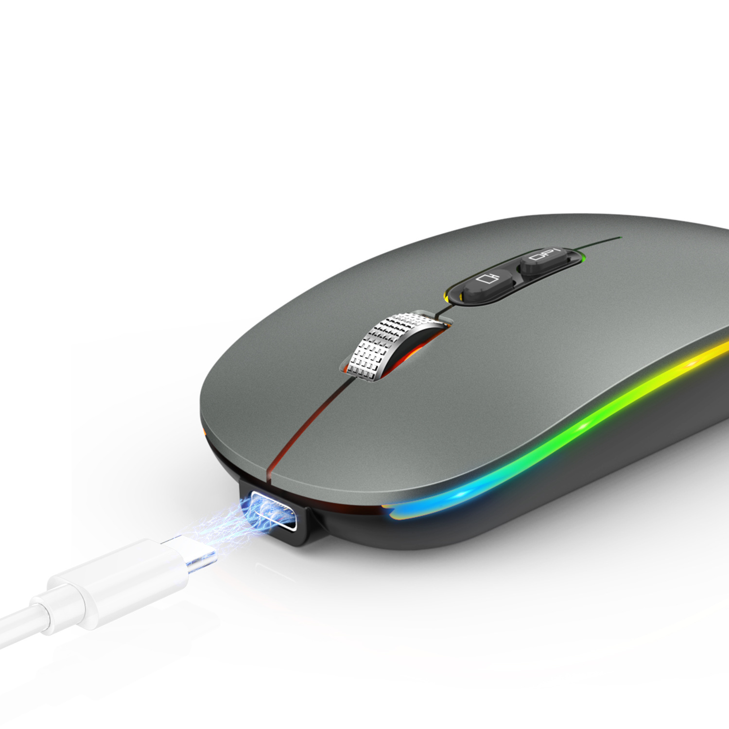 Picture of Factory direct wireless Bluetooth mouse ultra-thin portable notebook office home luminous one-button return to the desktop