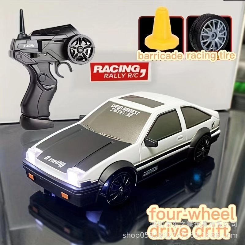 Picture of Cross-Border Drift Remote Control Car Small Ae86 Four-Wheel Drive Racing Charging High-Speed Kidsren's Toy Car Gtr Model