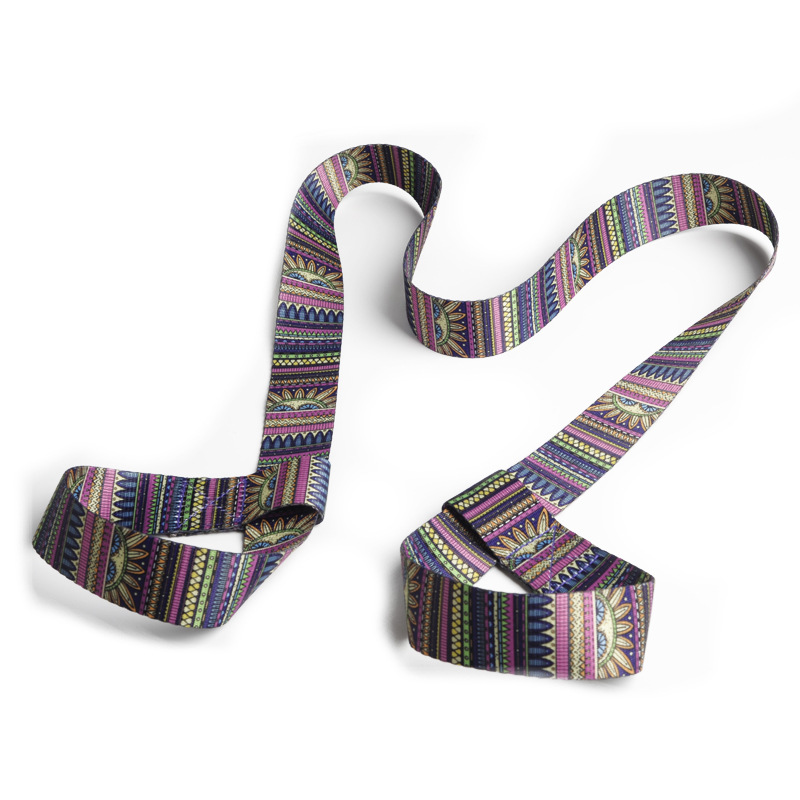 Picture of Factory Wholesale Digital Printing Yoga Mat Straps Nylon Colorful Binding Straps Storage Straps Binding Rope Yoga Stretch Straps