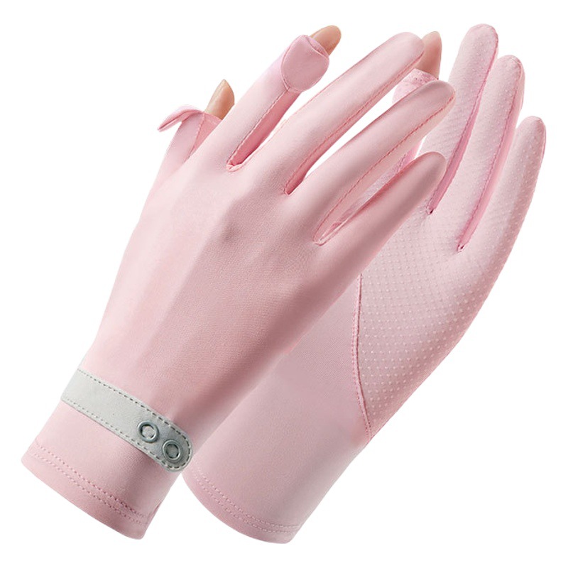 Women's Thin Sun Protection Gloves D136 Summer Non-Slip Sun Protection Uv Breathable Ice Silk Cycling Sun Protection Gloves for Women