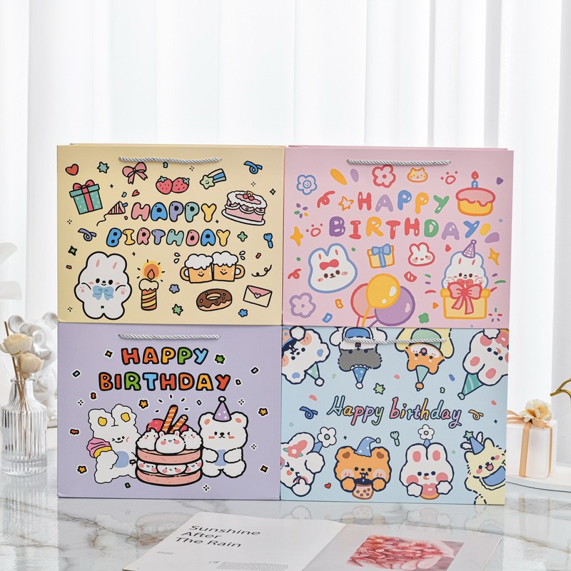 Children's Day Gift Bag Birthday Gift Packaging Bag Cartoon Cute Handbag Horizontal Creative Hand Bag