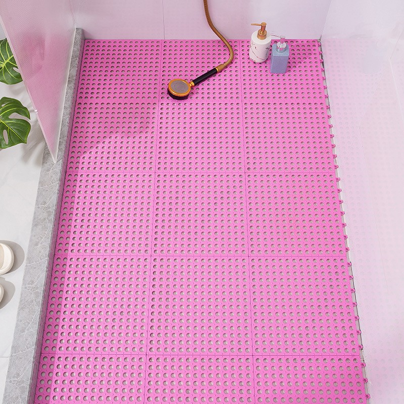 Picture of Bathroom Non-slip Floor Mat Bathroom Shower Room Foot Mat Hotel Toilet Hollow Splicing Mat Swimming Pool Drainage Mat