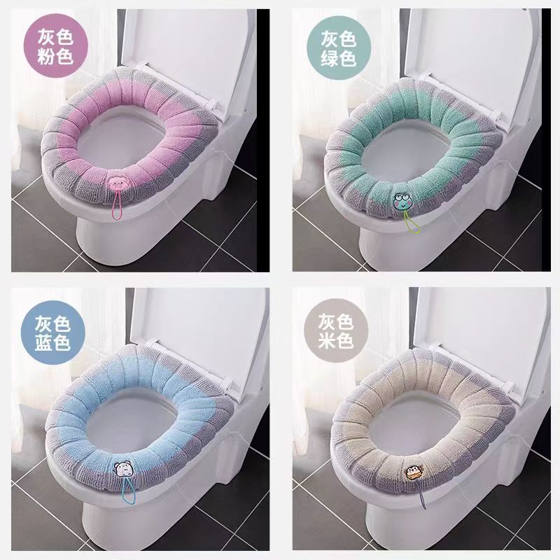 Thickened Toilet Cushion Cushion Portable Toilet Sleeve Sandwich Washable Toilet Sleeve Winter Toilet Cushion