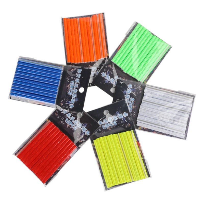 New color bicycle reflective strip Hot Wheel dead fly steel wire clip bicycle equipment 12 per pack