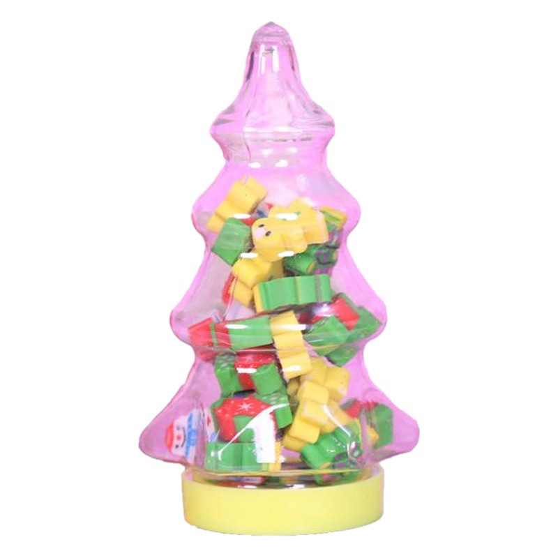 Picture of Christmas tree eraser cartoon Santa Claus snowflake pine tree small gift Christmas Christmas children gift