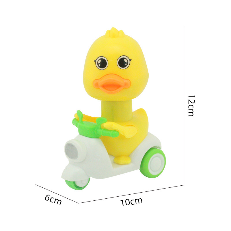 Picture of Little Yellow Duck Pull Back Press Car Cartoon Motorcycle Inertial Sliding Baby Toy Car Children's Gift Street Stall Wholesale