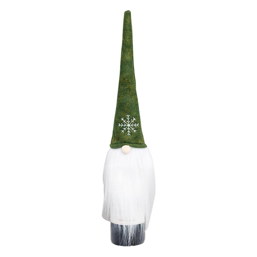 Nordic Christmas Decorations Snowflake Faceless Old Man Red Wine Bottle Set Santa Claus Wine Bag Holiday Party Dress Up