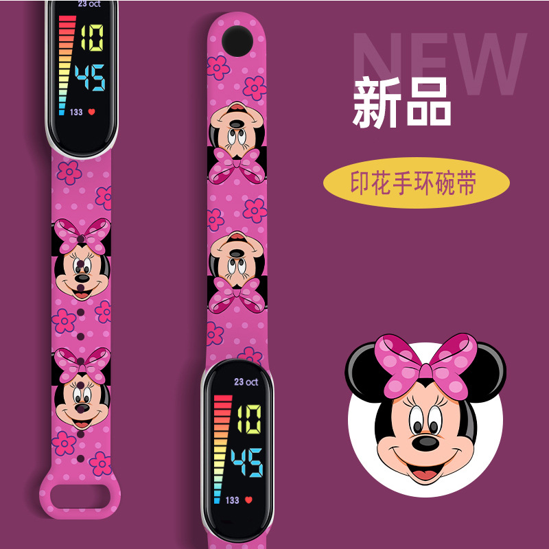 Picture of Cross-border in stock meters 12 printed LED waterproof electronic watch cartoon student cute bracelet wristband watch wholesale