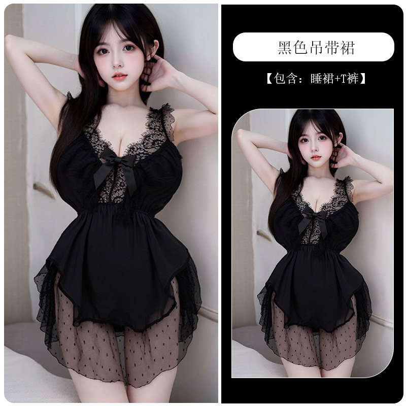 Picture of Sexy Lingerie, High-End Sexy Pure Lust Style Suspender Pajamas, Abstinence Style Flirting Sexy Clothes Qqny Maid Suit