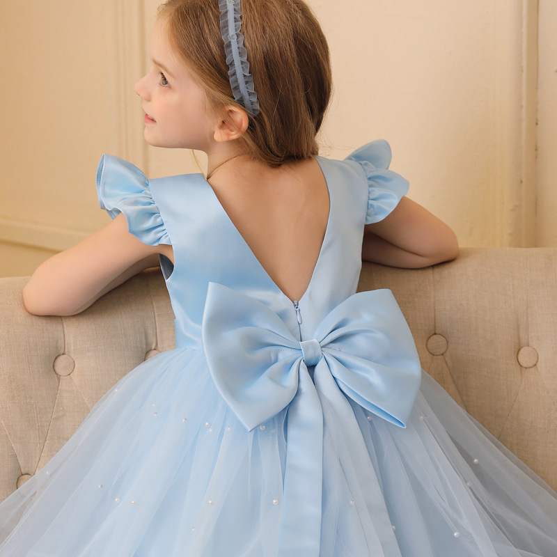 Picture of Amazon Children's Dress High-end Big Bow Mesh Princess Dress Girls Piano Performance Dress dress