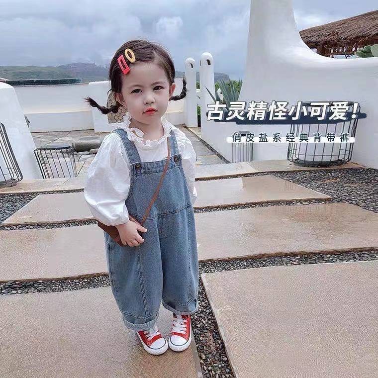 Girls Overalls New Style 2025 Spring & Fall Pants for Kidsren and Middle-Aged Kidsren Casual Pants Spring Clothes Kidsren's Baby Jeans Trendy