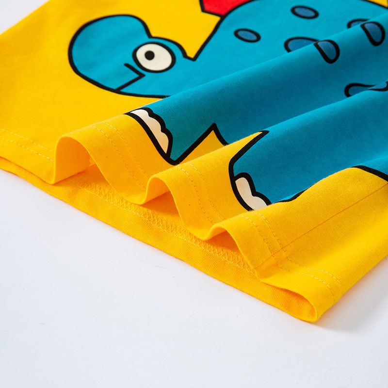 Picture of 2025 New Betop Kidsren's Clothing Kidsren's T-Shirt Summer Korean Style Boys Short-Sleeved Dinosaur Cartoon Top with a Sample