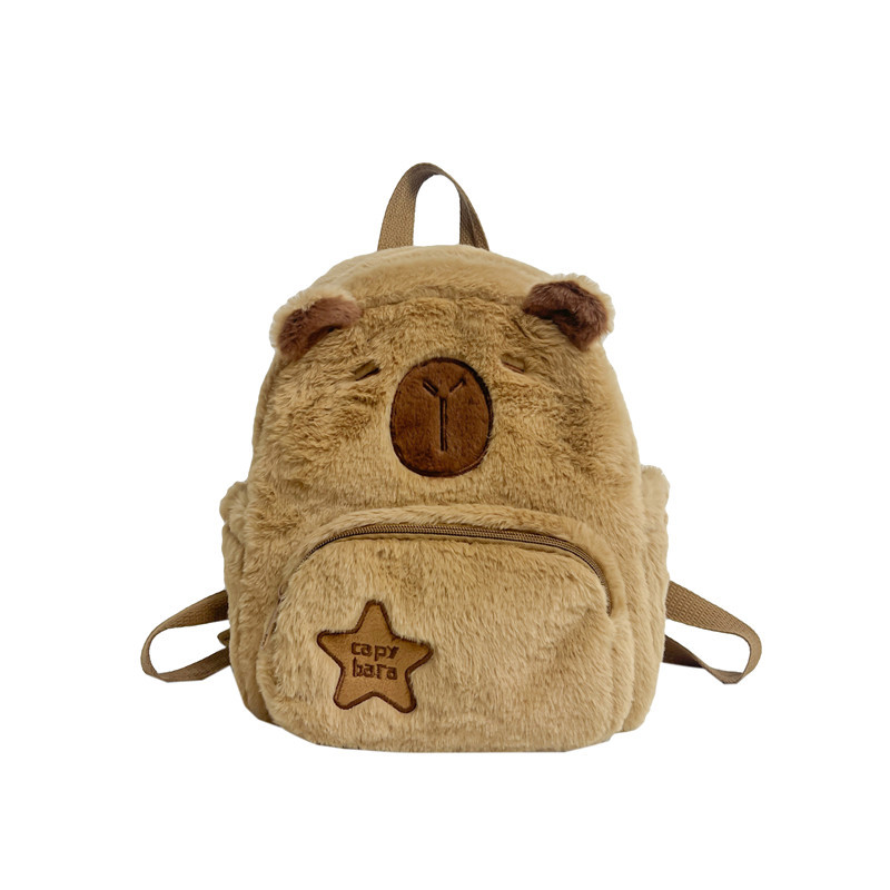 Picture of 2024 New capabala plush capybara backpack cute personality furry bag plush doll cartoon bag