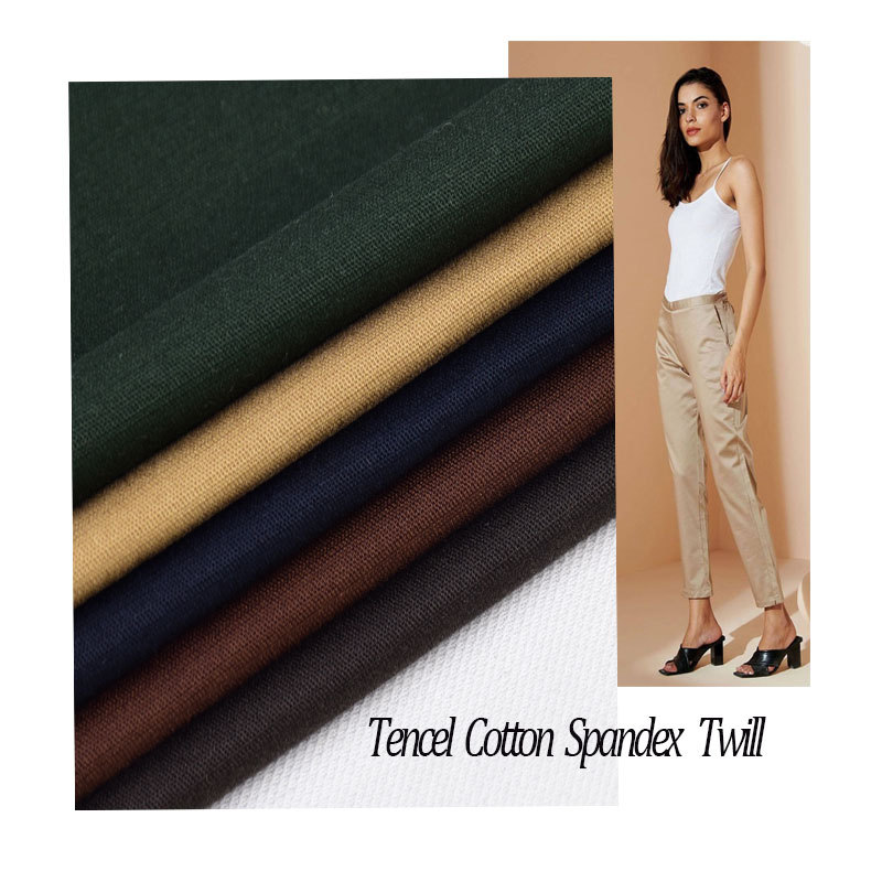 Manufacturer's New Product Tencel Cotton Blended Stretch Lyocell Fabric Suitable for Workwear and Casual Fashion Fabrics