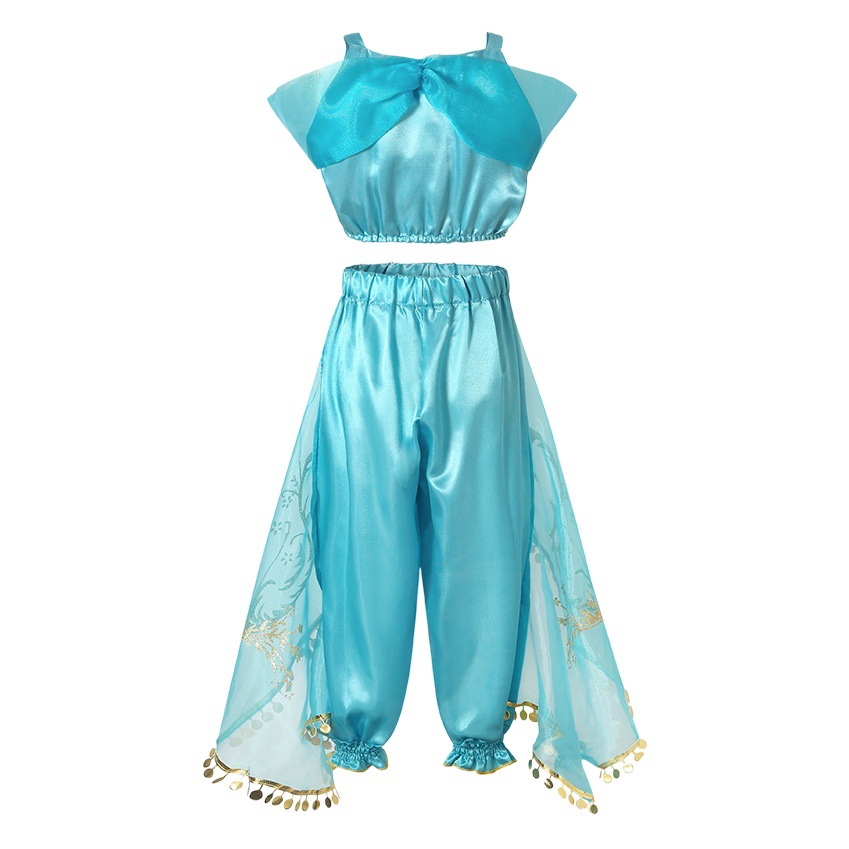 Princess Jasmine Dress Children's Clothing Wholesale Foreign Trade Children's Clothing Aladdin's Lamp cosplay Performance Clothing Customized