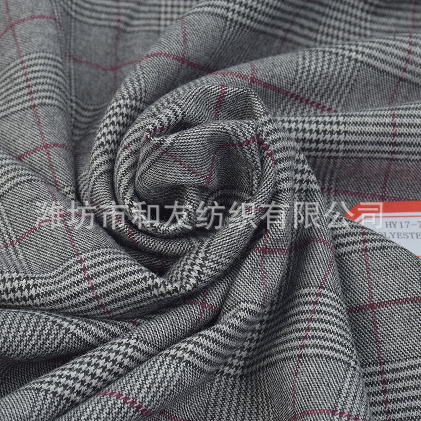 Picture of Yarn-dyed Polyester Viscose Plaid Trousers tr Yarn-dyed Polyester Viscose Stretch Trousers Yarn-dyed Plaid Plaid