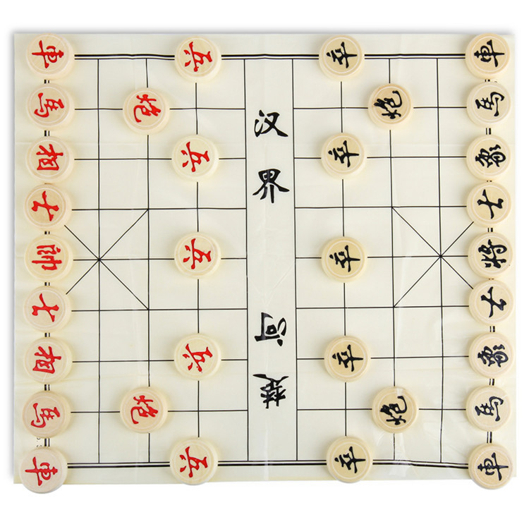 Picture of Wholesale deli 9566 Chinese Chess High Quality Wooden Chess 35mm Log Clear Carving