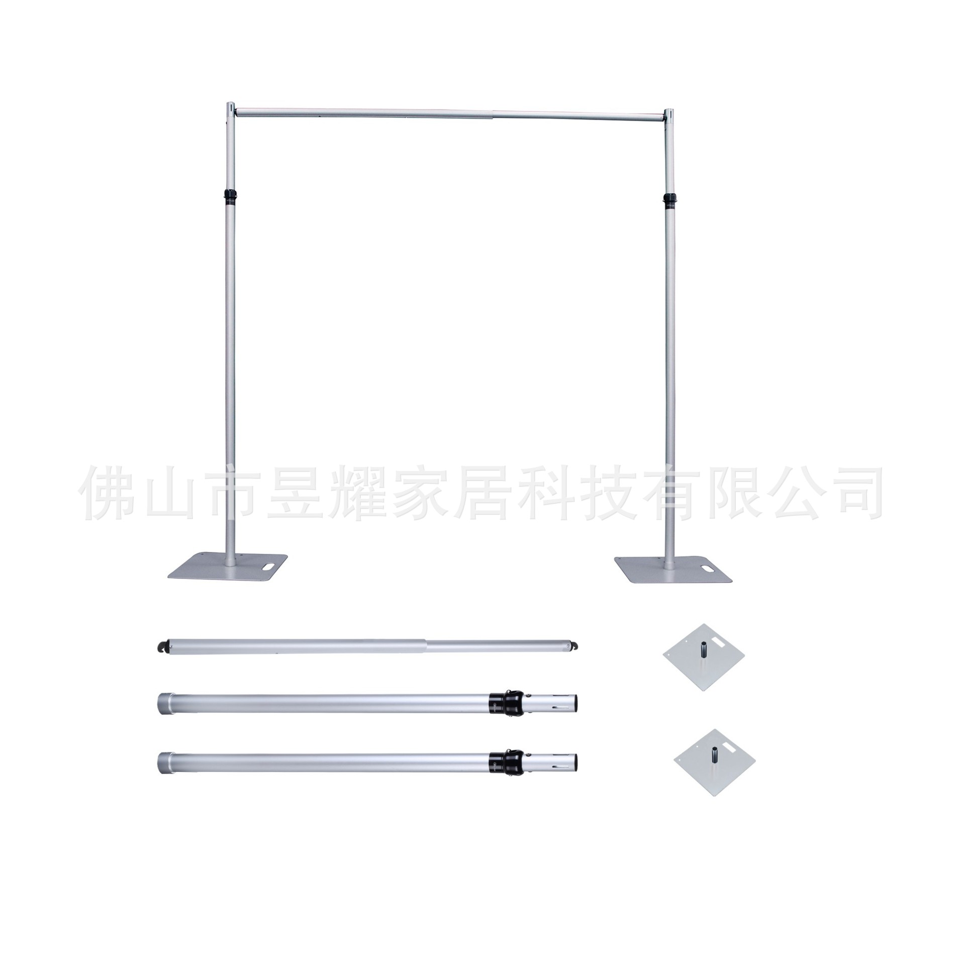 Source factory foreign trade for aluminum alloy retractable gauze curtain wall curtain trade stall 3*3 wedding background rack