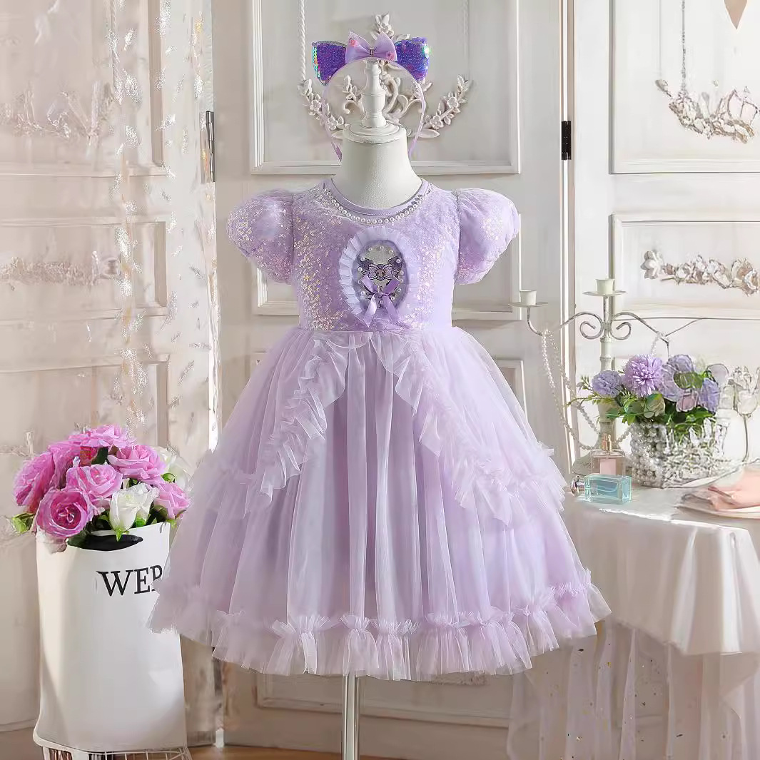 Girls Princess Skirt Culomi Summer New Children Lolita Merlot dress Birthday Dress Mesh Dress