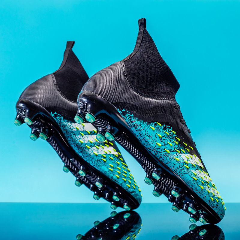Picture of Falcon high-top football shoes long nail AG youth middle school student sneakers sports artificial lawn TF broken nail men