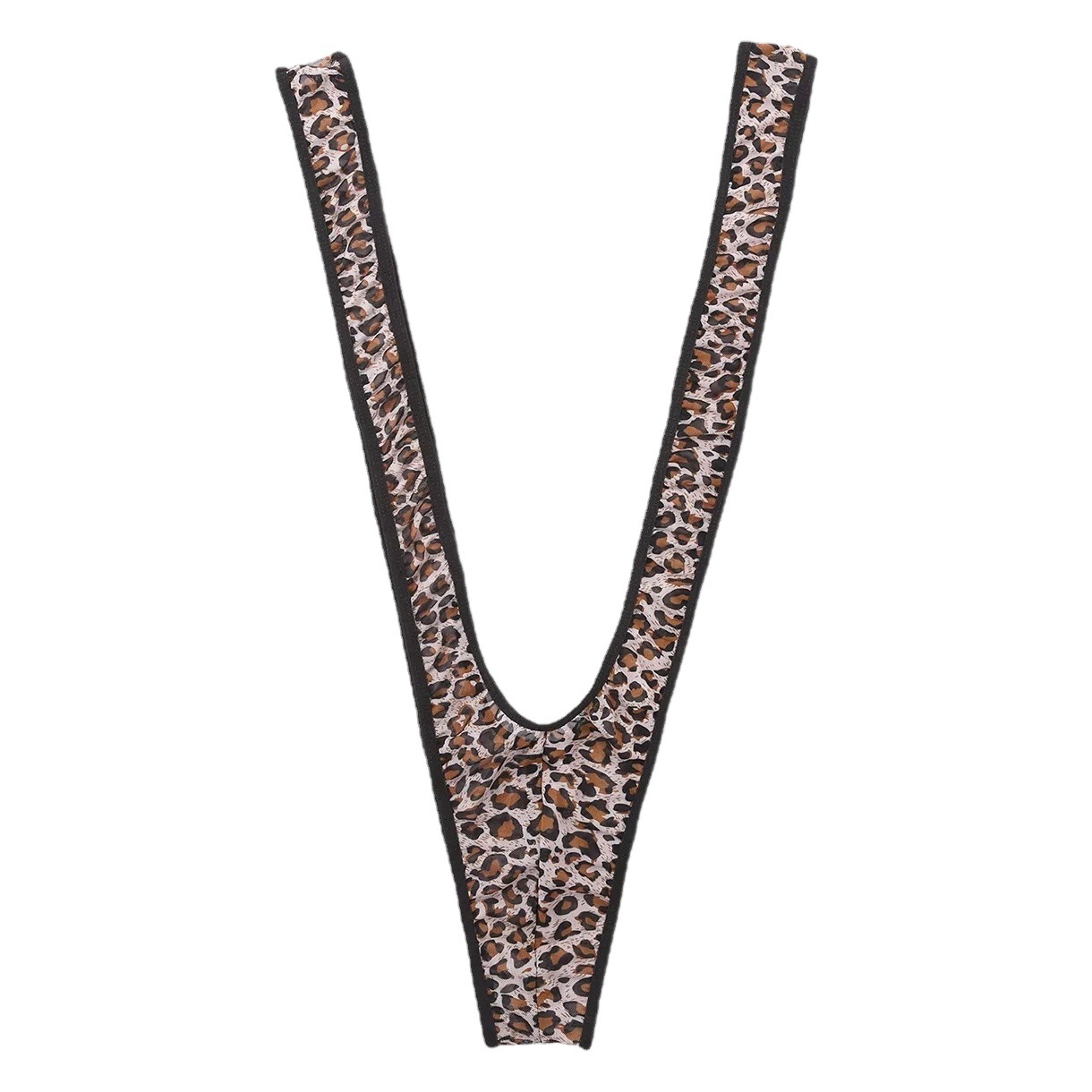 European and American men's sexy deep V suspender pants foreign trade AliExpress sexy high slit backless beach bikini one-piece