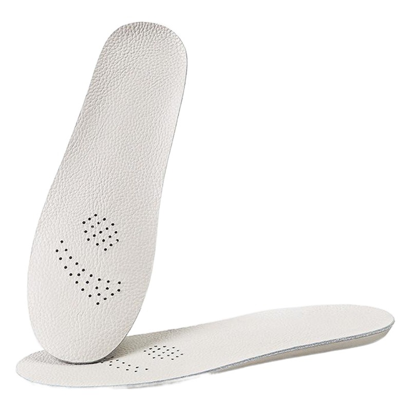 Manufacturer Wholesale Latex Shock-Absorbing Sweat-Absorbing Cowhide Insoles Soft Thickened Genuine Leather Sports Insoles for Women Latex Thickened