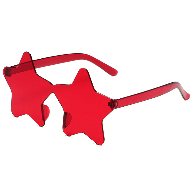 Picture of New fashion personality five-pointed star sunglasses cross-border frameless sunglasses trendy party funny beach sunglasses