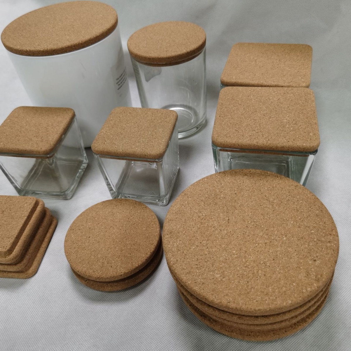 Square glass Cork, wax cup T-shaped cork round glass Cork wholesale square Cup wooden cover Cork