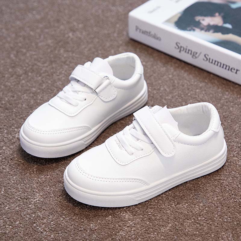 Spring 2025 New Children's White Shoes Summer Girls' Shoes White Board Shoes Male and Primary School Students' Shoes Huili Same Style