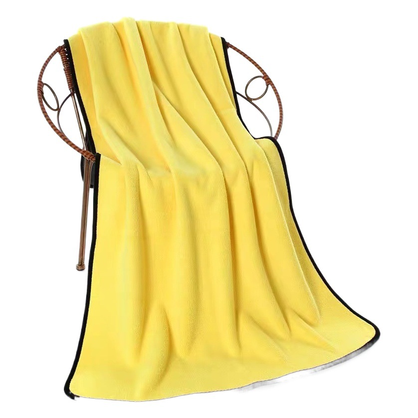 Coral fleece two-color pet towel wholesale dog cat bath towel soft absorbent watermark logo high density towel