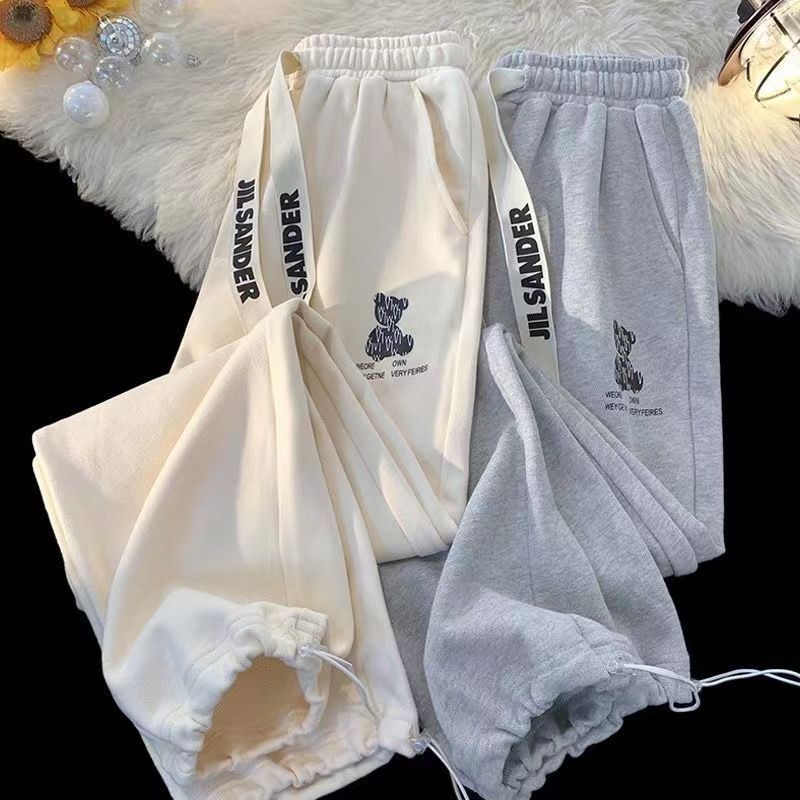 High-grade Narrow Wide-leg Pants Women's Spring and Autumn Dosing Casual Pants High Waist Slimming Loose Hong Kong Flavor Straight Pants