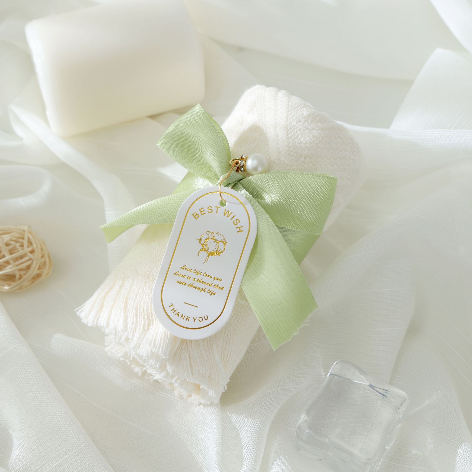 Picture of Wedding towel hand gift bridesmaid gift wedding pure cotton towel company activity opening annual meeting company small gift