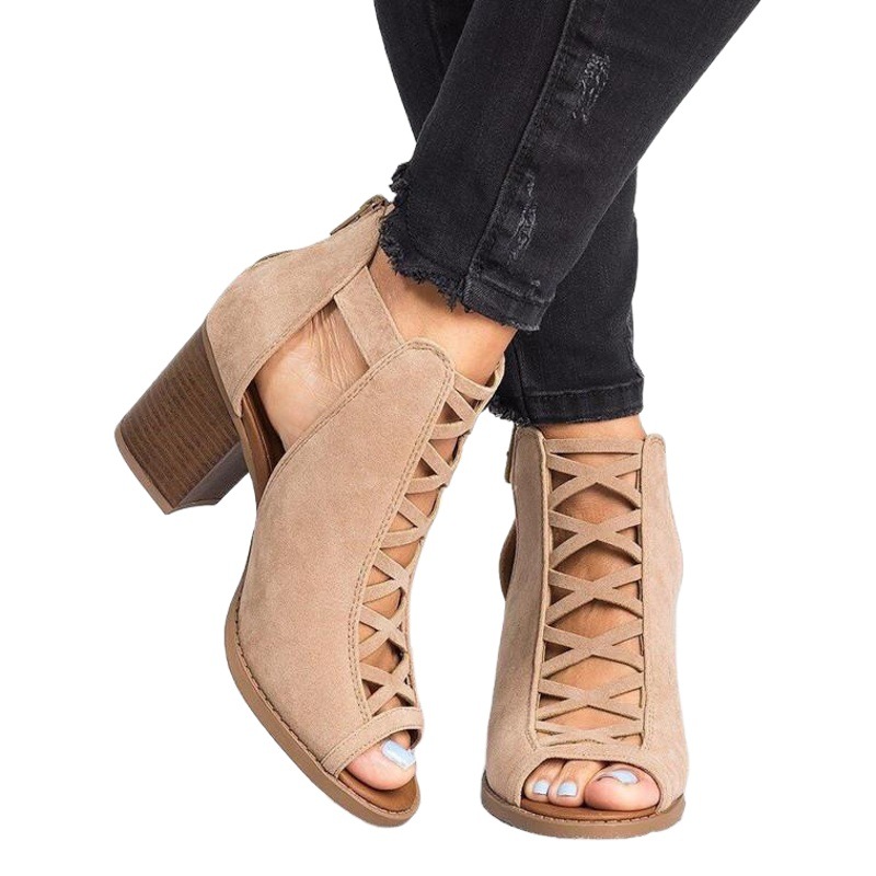 2020 Giant Wish Amazon Independent Station Eaby European and American Export Large Size Buckle Sandals for Women 43