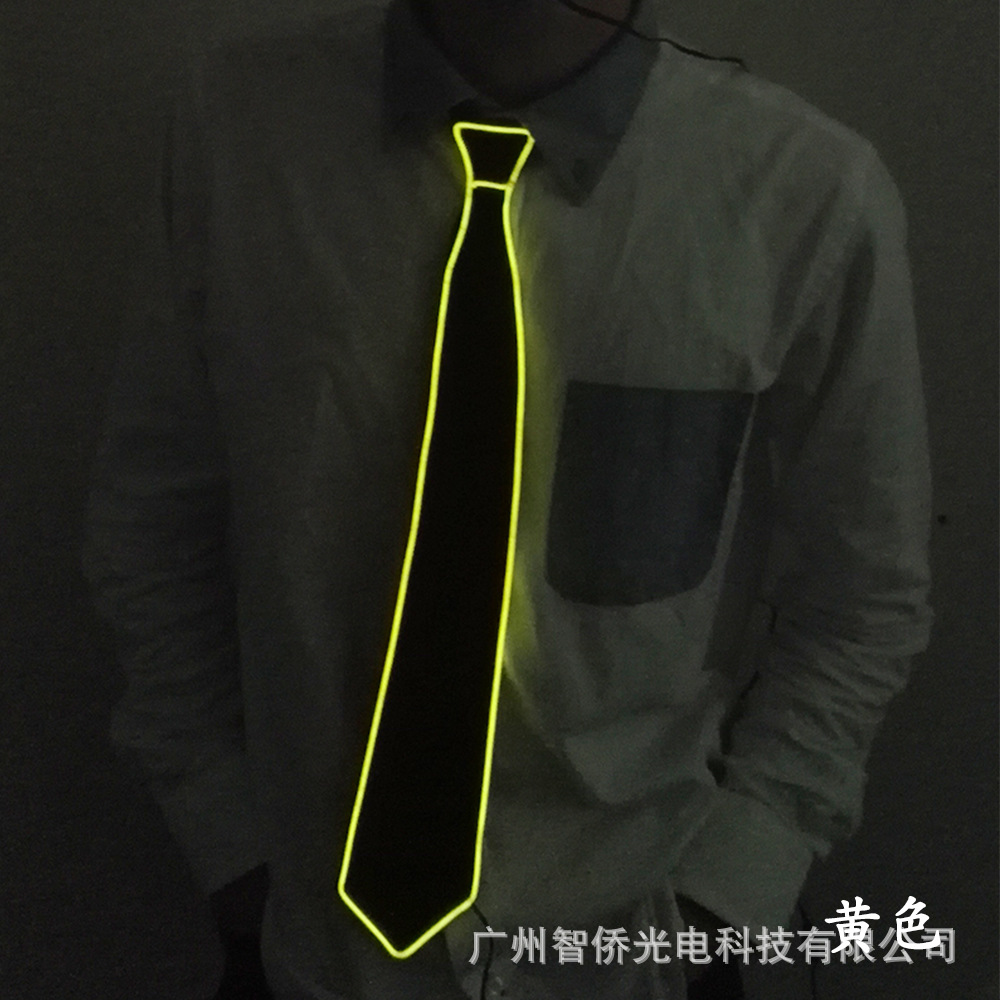 Picture of El Cold Light Luminous Tie Halloween Christmas Decoration Tie Glitter Tie Cold Light Tie Luminous Props