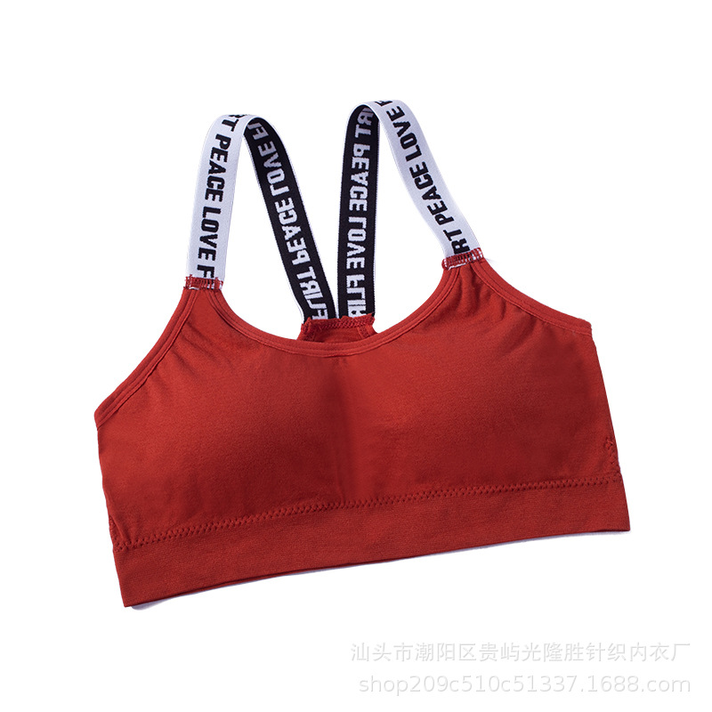 Picture of Cross-border Letter Beautiful Back Wrapped Breast Tube Top Girl Student Developmental Bra Women's Vest Underwear Women