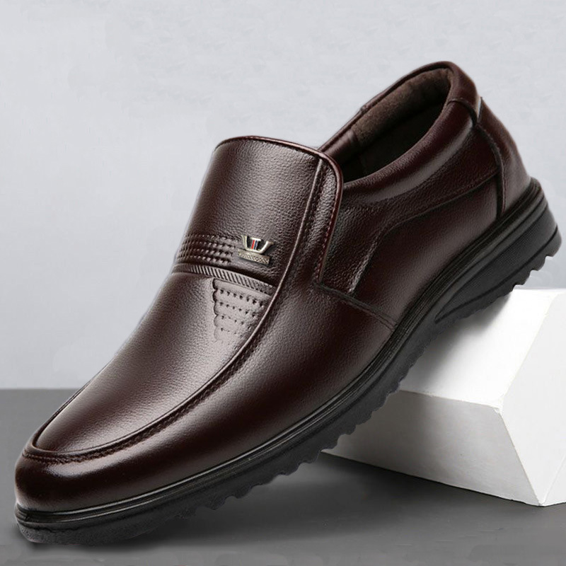 [Manufacturer Straight Hair] Men's Casual Leather Shoes Men's Work Shoes Non-Slip Waterproof Wear-Resistant Dropshipping Foreign Trade Wholesale