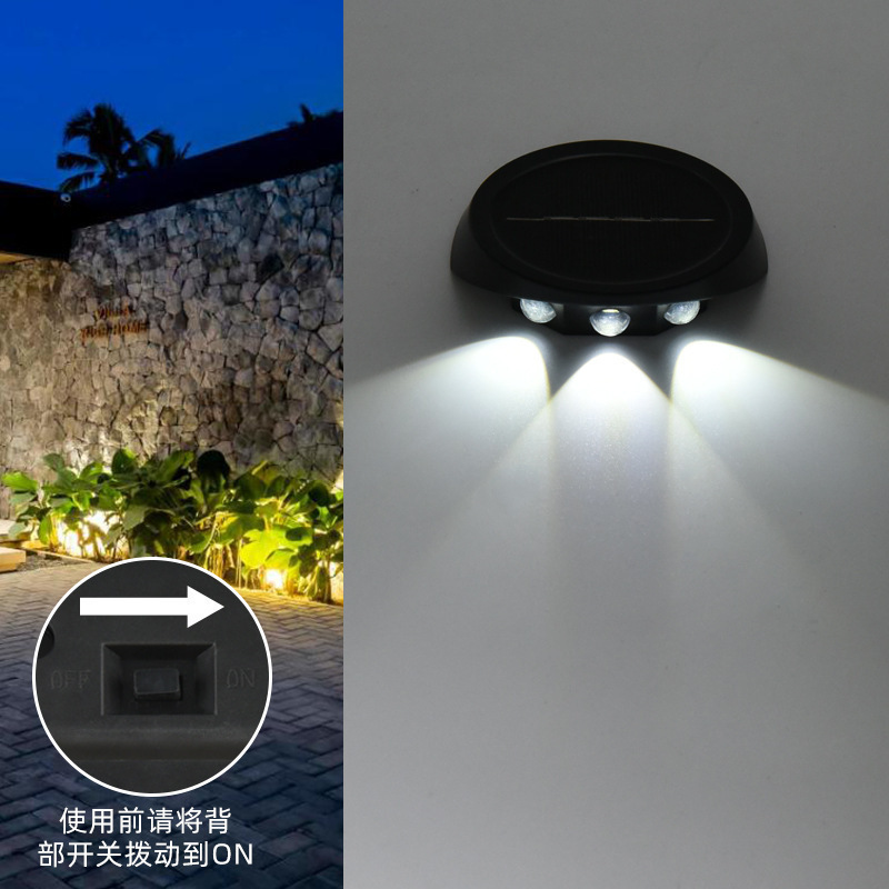 Picture of Solar outdoor wall lamp garden lamp garden home atmosphere step lamp spotlight outdoor wall led wall washer