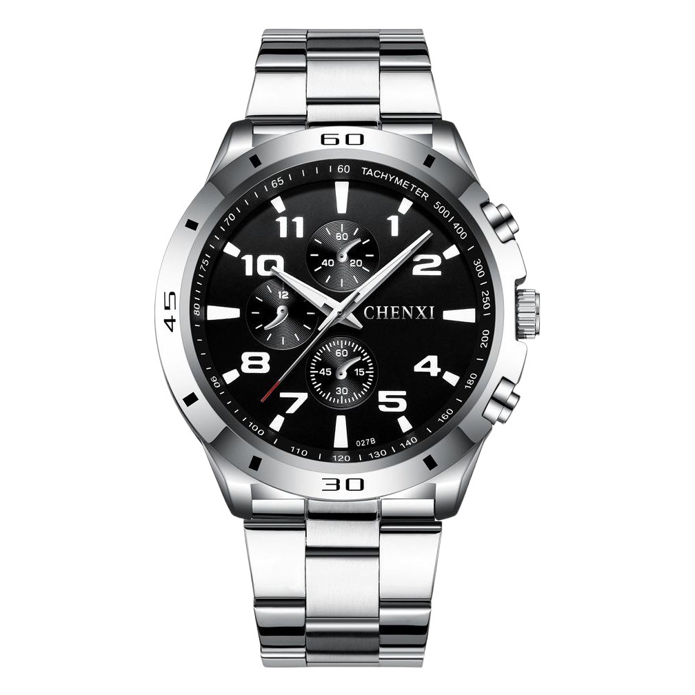 Chenxi Best-Selling Business Watch Luminous Waterproof Quartz Watch 027B Wholesale Three-Eye Decorative Men's Sports Watch