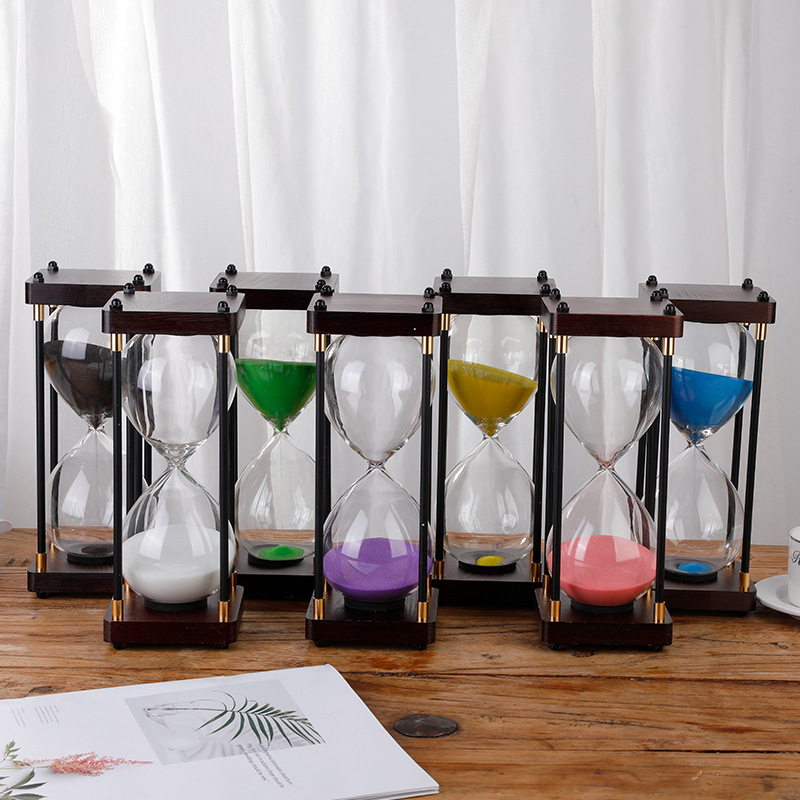 Picture of Retro Hourglass Ornaments 30/60 Minutes Hourglass Timer Chinese Valentine's Day Birthday Gift Creative Desktop Accessories