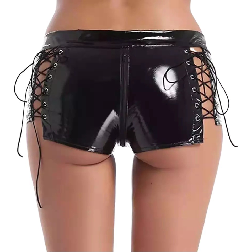Foreign trade sources Europe and the United States new sexy lingerie sexy women's long sleeve exposed navel hollow shorts sexy suit