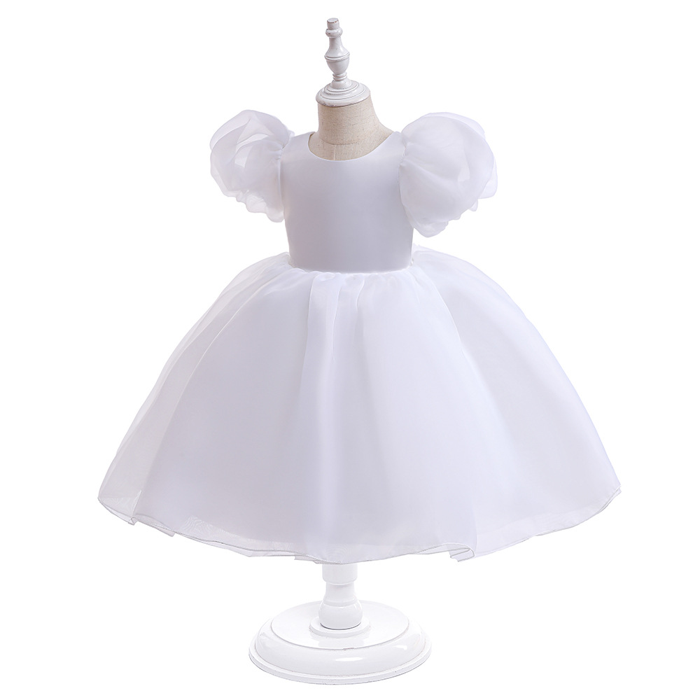 Picture of New Girls Princess Dress Children's Puff Sleeve Puffy Birthday Dress Little Girl Piano Performance Children's Dress