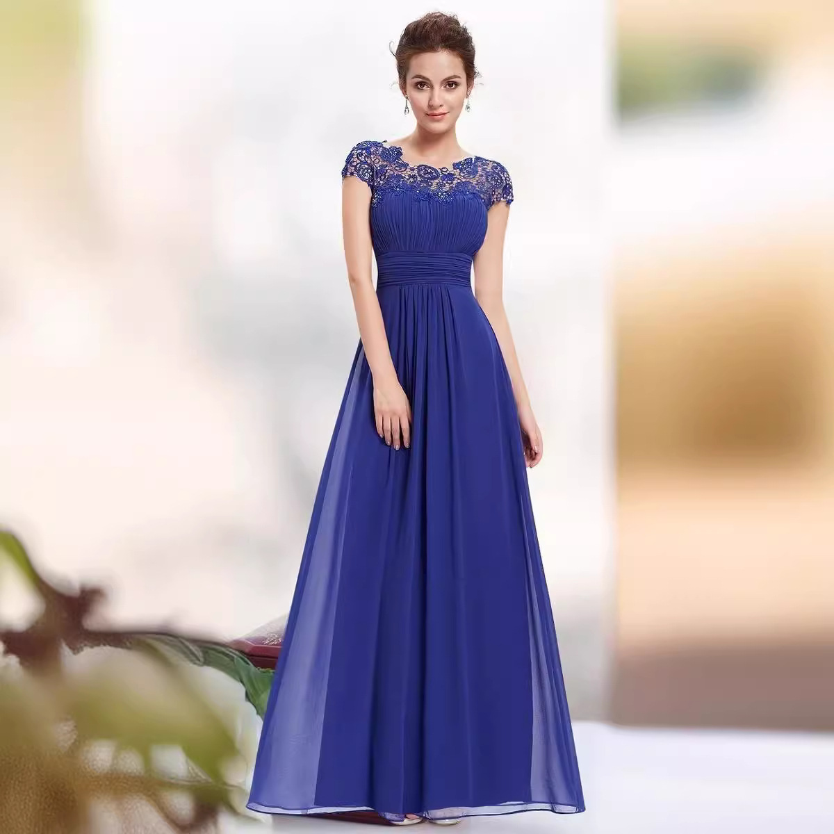 Picture of Elegant European bridesmaid dress Jane European elegant lace bridesmaid evening dress women's clothing