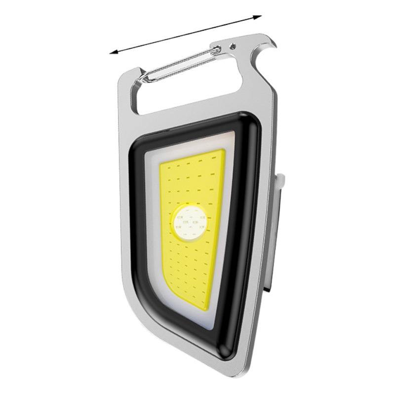 Multifunctional portable USB mini keychain light highlight COB work light camp light emergency outdoor camping light