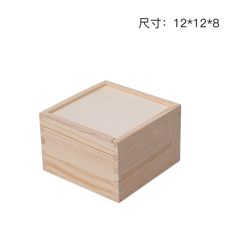Picture of Accompanying Gift Wooden Box Simple Pine Gift Packaging Box Candy Box Immortal Flower and Wood Box Wooden Jewelry Storage Box
