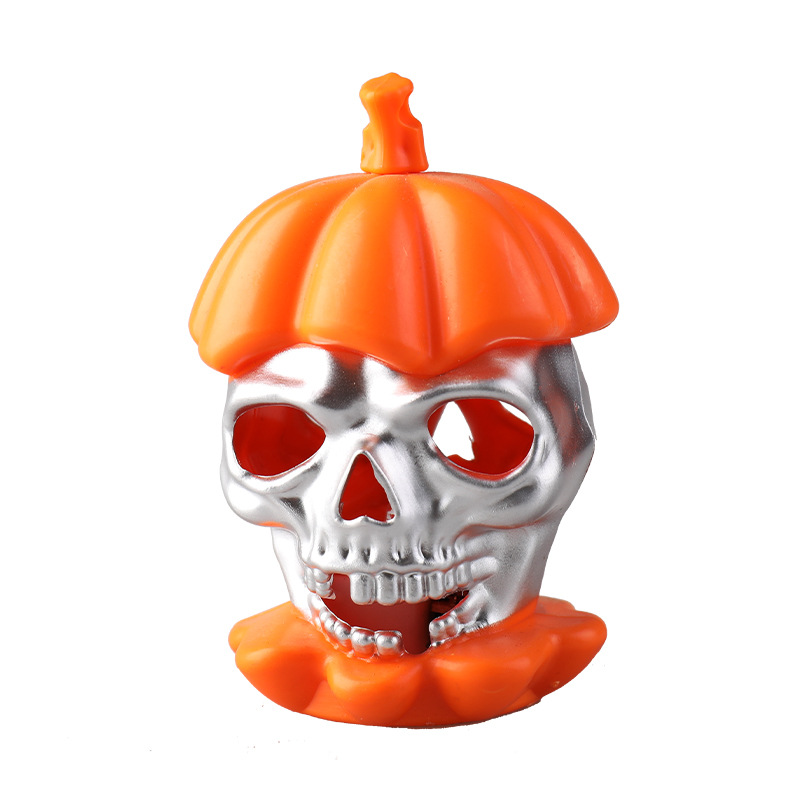 Picture of Halloween Skull Electronic Candle Lamp Ghost Festival Decoration Pumpkin Lantern Halloween Party Decoration Props Scene Cloth