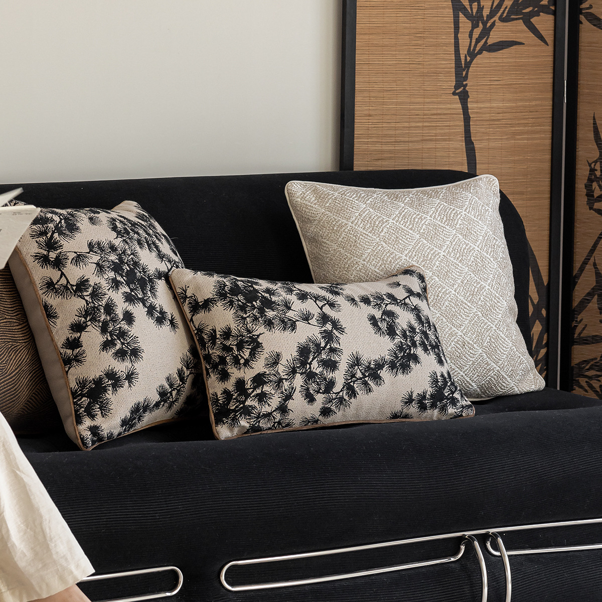 Cross-border Amazon Sofa Pillow Case New Chinese Style Pillow Home Decoration Cushion Office Hotel Bedroom Backrest